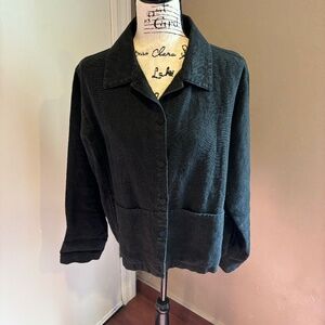 Ellen Fisher boxy linen jacket